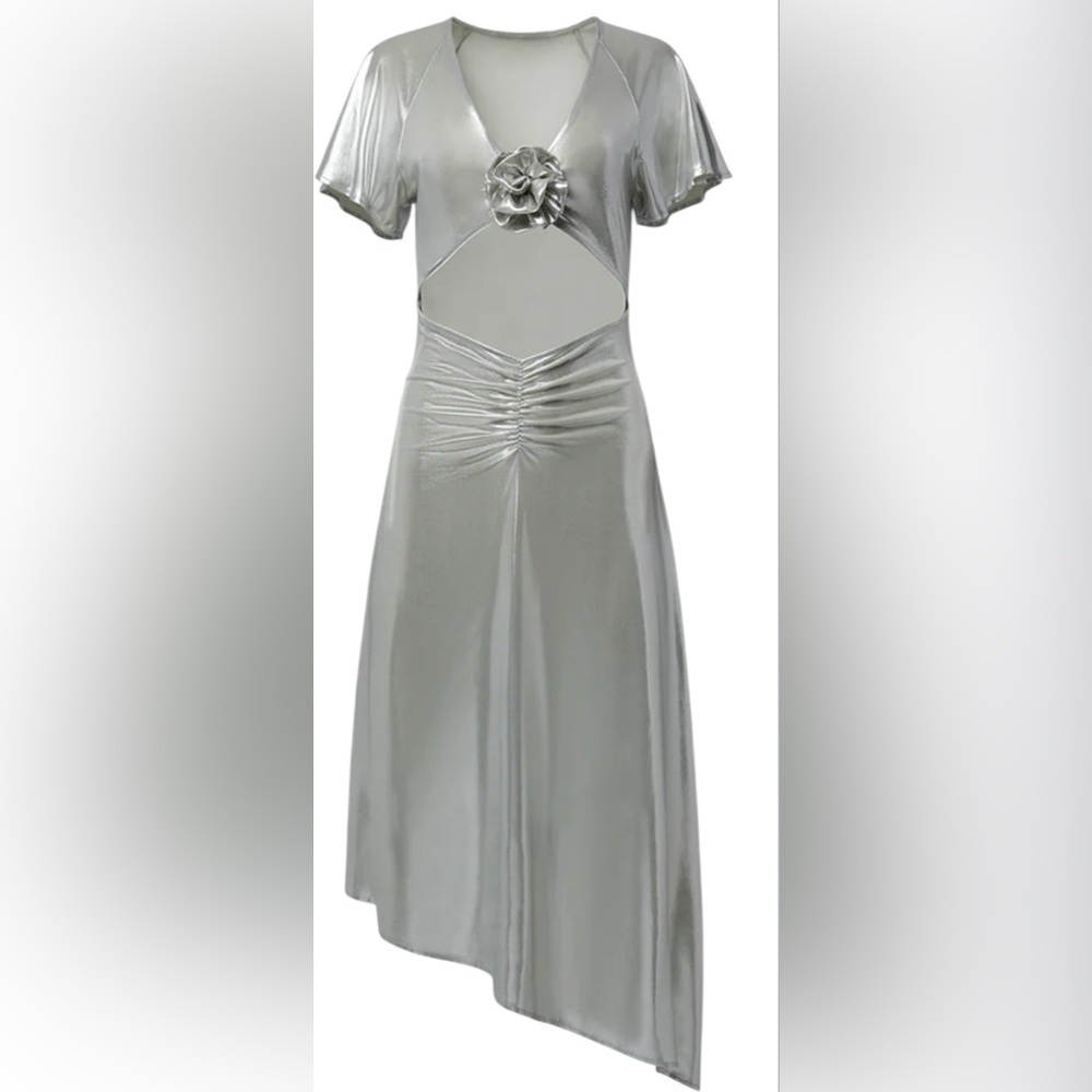 We Wore What Asymmetrical Cutout Dress